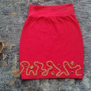 Red skirt